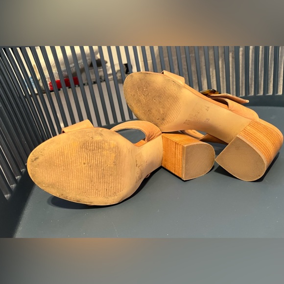 Mollini size 38 slides with tortoise shell buckle and block heel - Picture 5 of 6